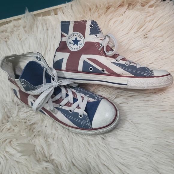 Converse high top Chuck Taylor's unionjack canvas sneakers youth size 5 - Picture 7 of 8